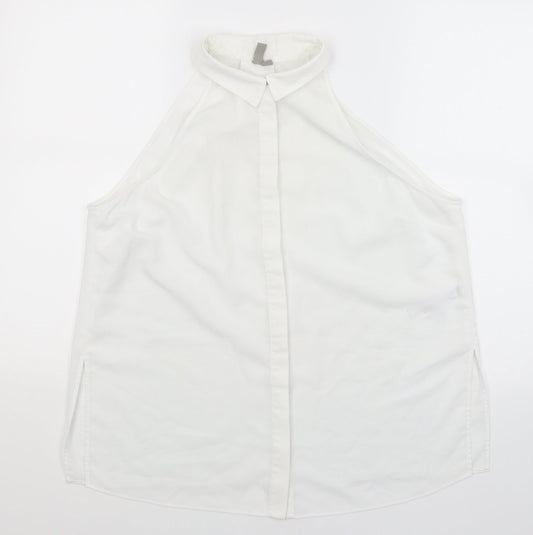 ASOS Womens White   Basic Button-Up Size 14