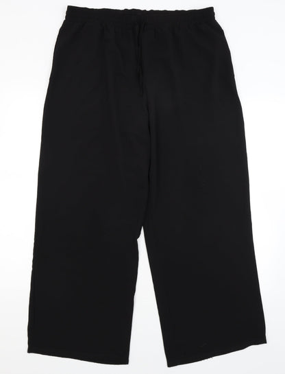 Additional front view of Papaya women’s black trousers, size UK 16, 28-inch leg