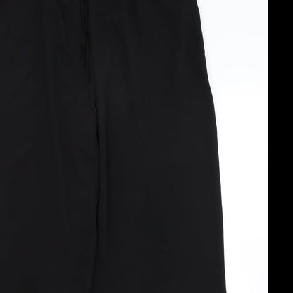 Close-up detail of Papaya women’s black trousers, size UK 16, 28-inch leg