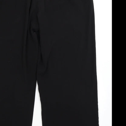 Brand and care label for Papaya women’s black trousers, size UK 16, 28-inch leg