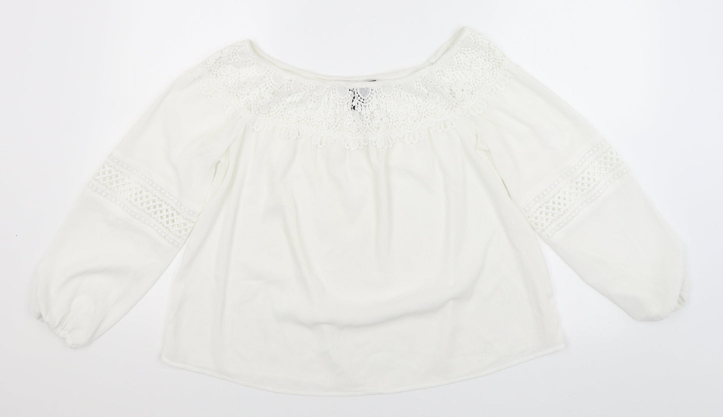 New Look Womens White   Basic Blouse Size 10