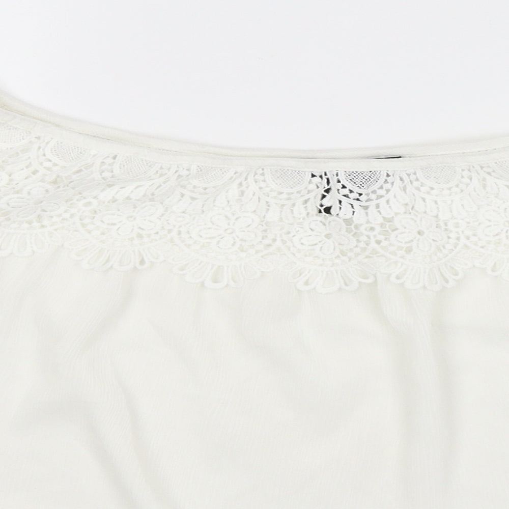 New Look Womens White   Basic Blouse Size 10