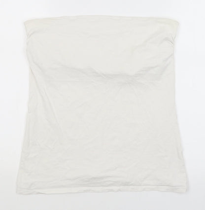 Additional front view of Papaya women’s white basic t-shirt, size UK 16
