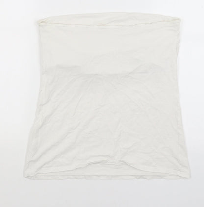 Back view of Papaya women’s white basic t-shirt, size UK 16