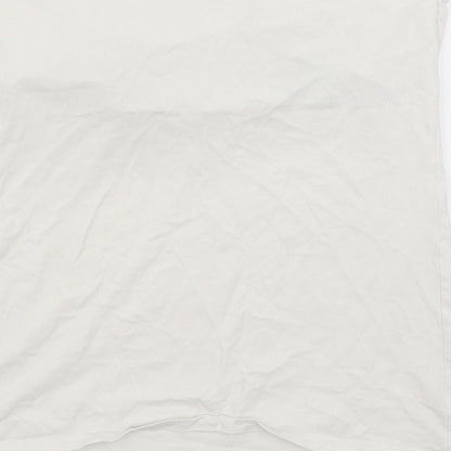 Brand and care label for Papaya women’s white basic t-shirt, size UK 16