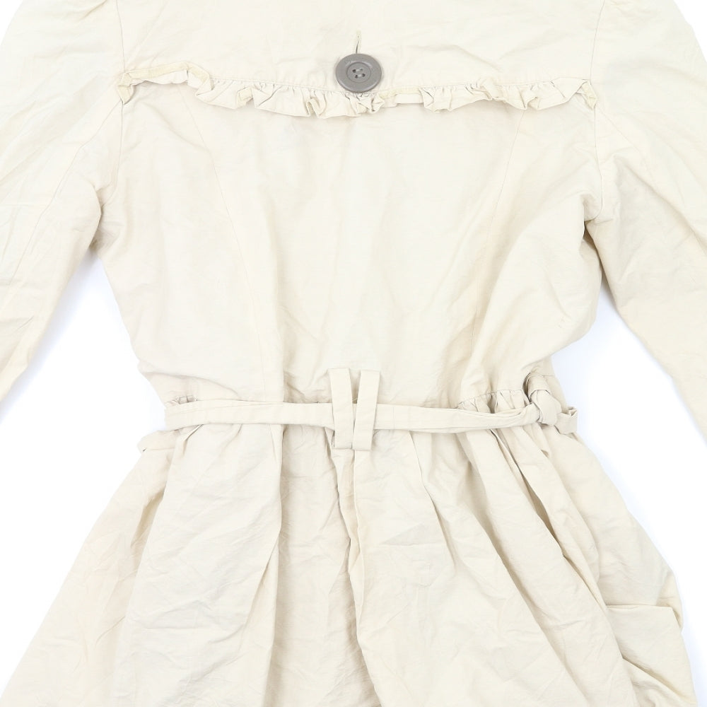 Ribbon Womens Ivory   Overcoat Coat Size 12