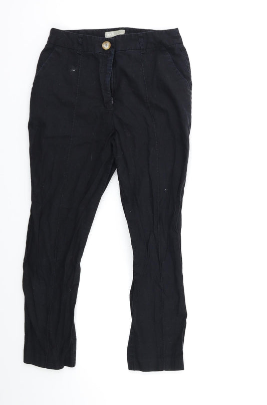 ASOS Womens Black   Cropped Trousers Size 10 L22 in