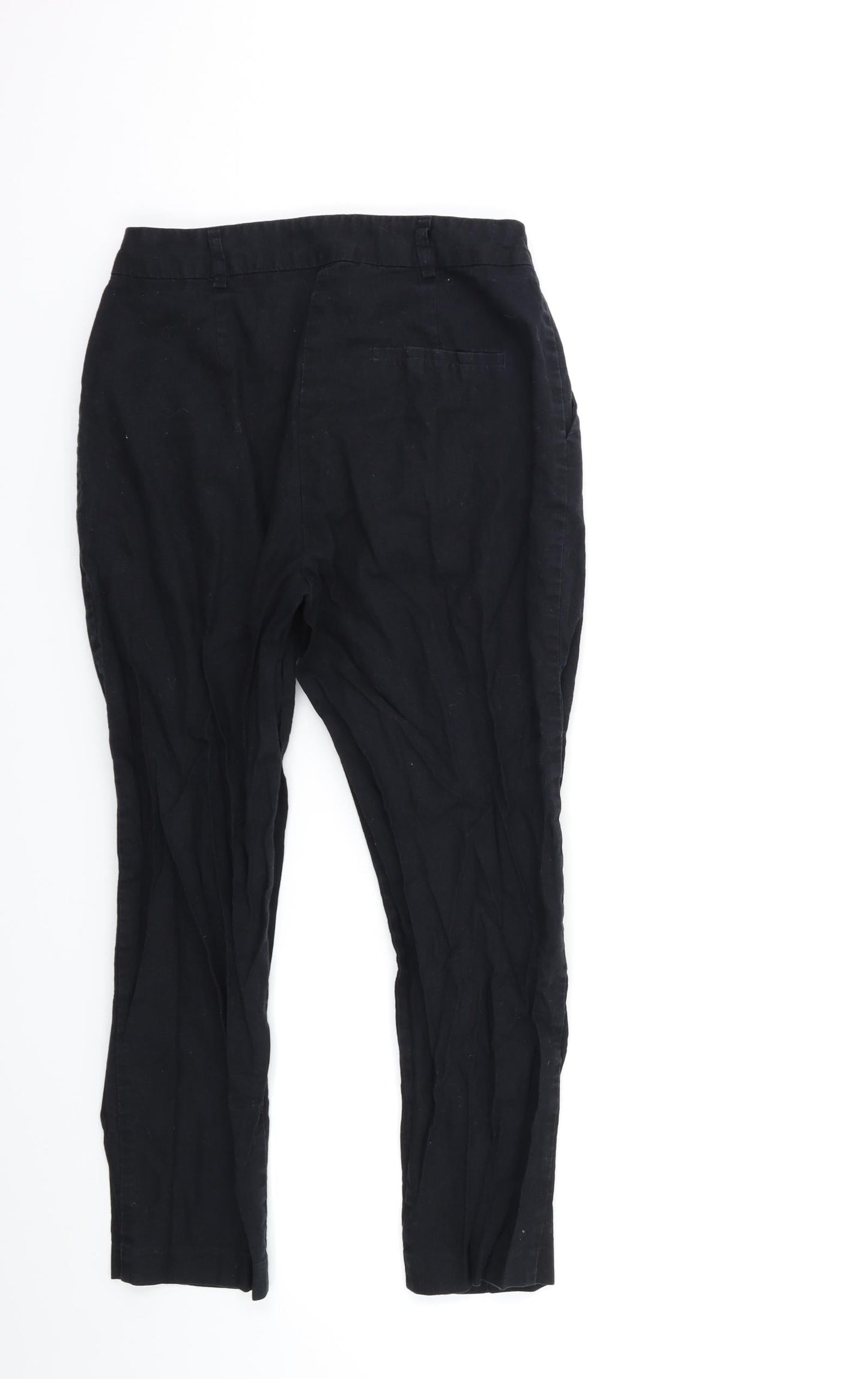 ASOS Womens Black   Cropped Trousers Size 10 L22 in