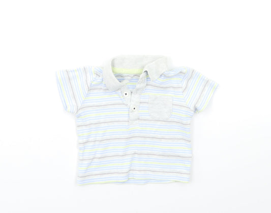 George Baby Blue Striped  Basic T-Shirt Size 3-6 Months
