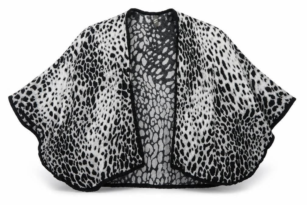&Work Womens Grey Animal Print   Shawl/Wrap
