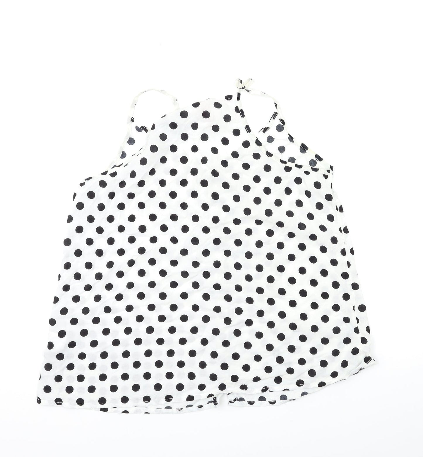 H&M Womens White Polka Dot  Basic Tank Size 12