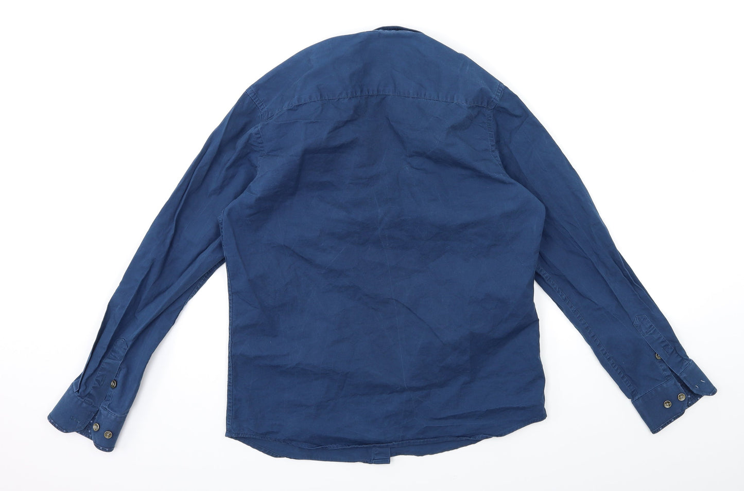 Brand Mens Blue    Button-Up Size S