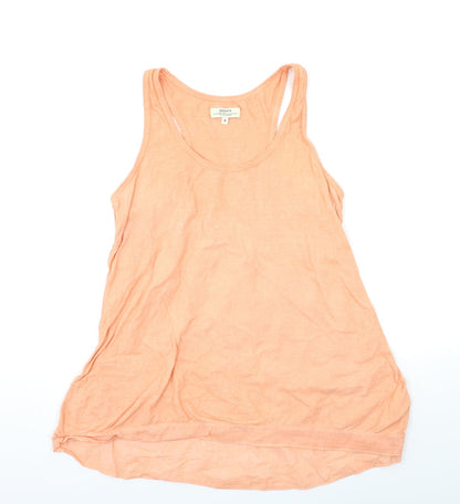 Additional front view of Papaya women’s orange basic tank, size UK 8