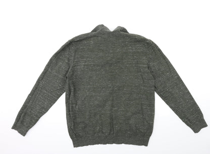 Back view of Easy men’s green knit jumper, size L