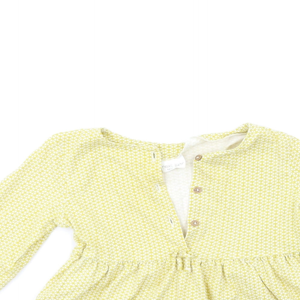 NEXT Baby Yellow Geometric  Basic T-Shirt Size 12-18 Months