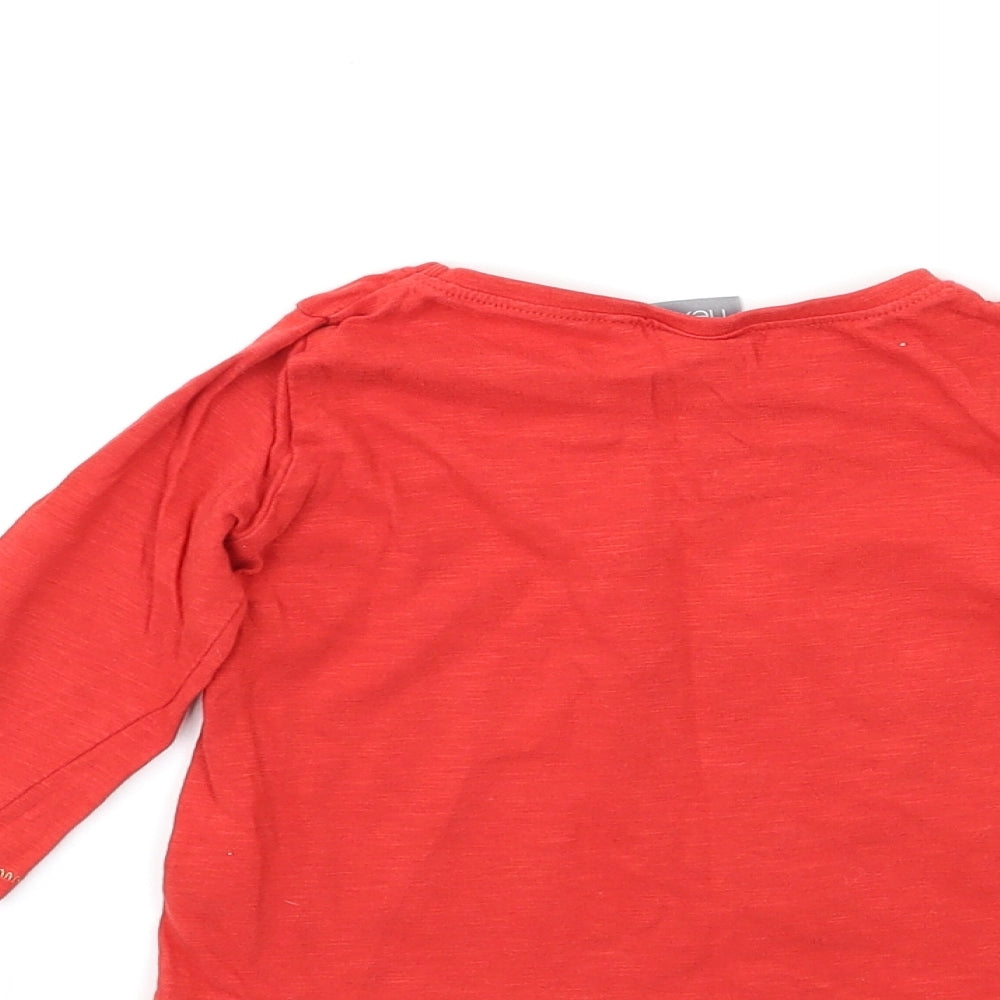 NEXT Baby Red   Basic T-Shirt Size 6-9 Months  - christmas