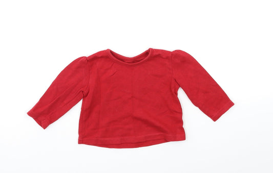 George Baby Red   Basic T-Shirt Size 0-3 Months