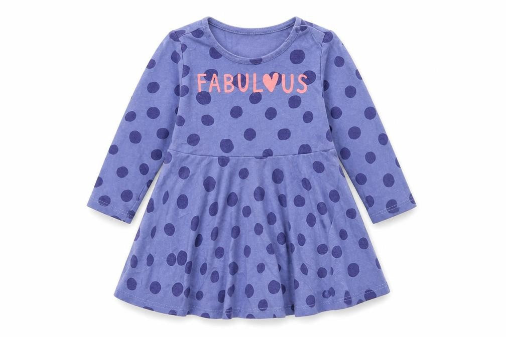 H&M Baby Blue Polka Dot  T-Shirt Dress  Size 6-9 Months