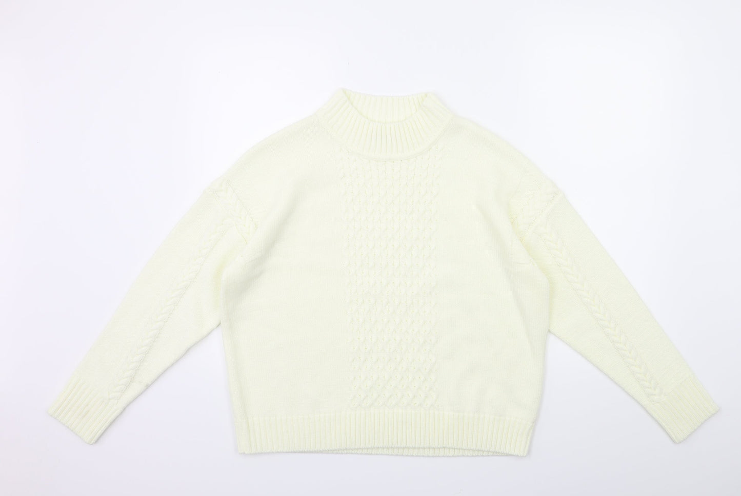 Preworn Womens White  Knit Pullover Jumper Size M