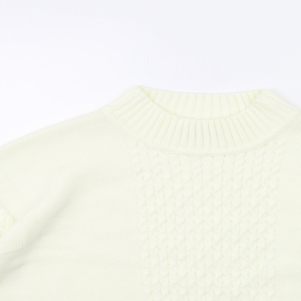 Preworn Womens White  Knit Pullover Jumper Size M