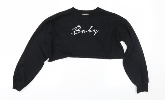 I Love Womens Black   Pullover Sweatshirt Size S
