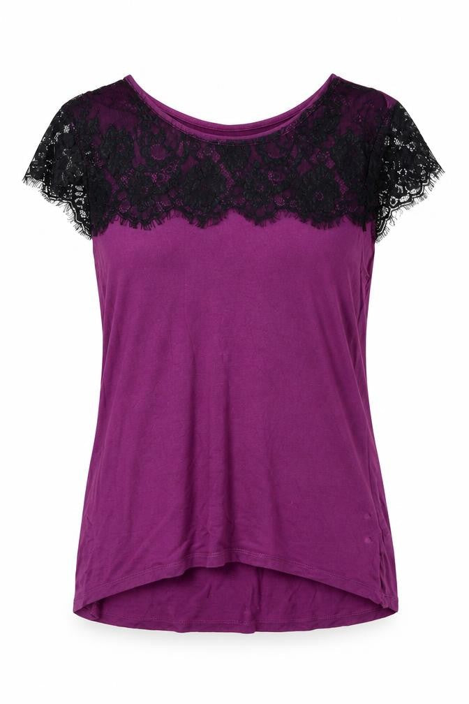 Warehouse Womens Purple   Basic T-Shirt Size 14