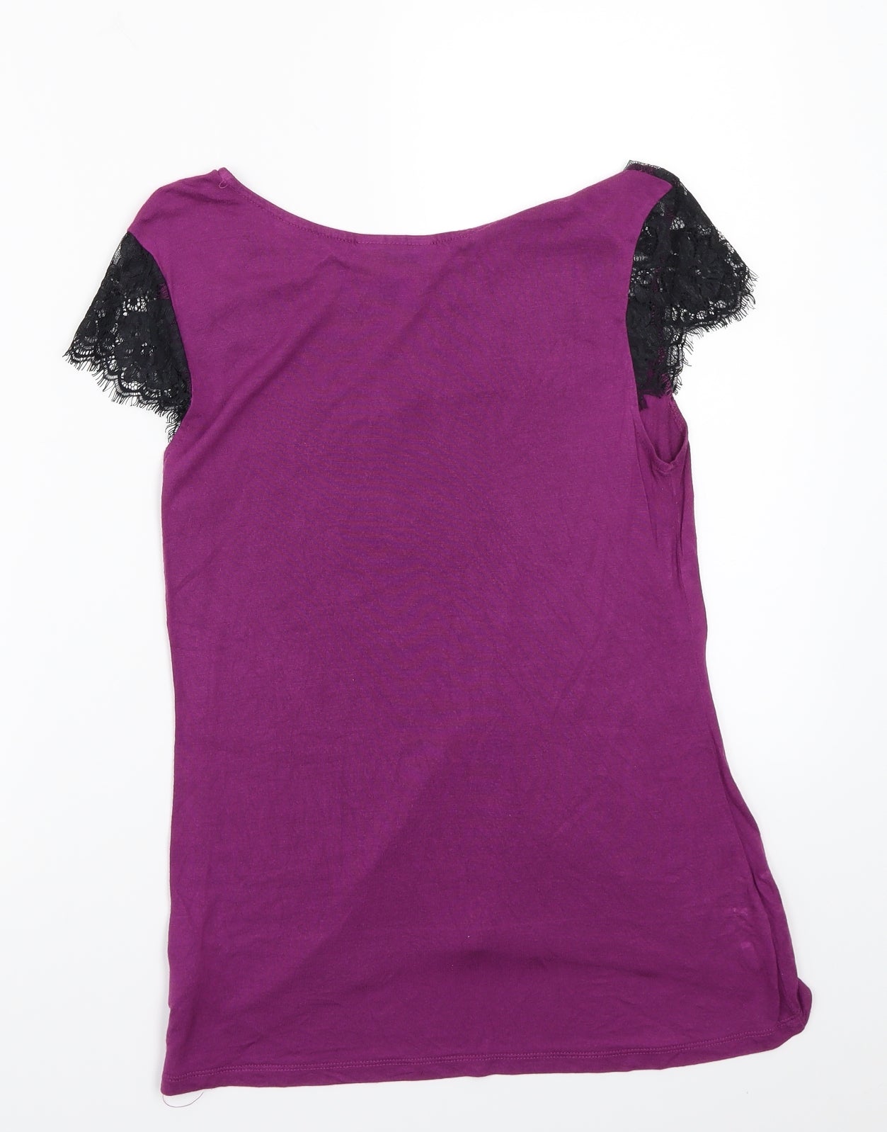 Warehouse Womens Purple   Basic T-Shirt Size 14