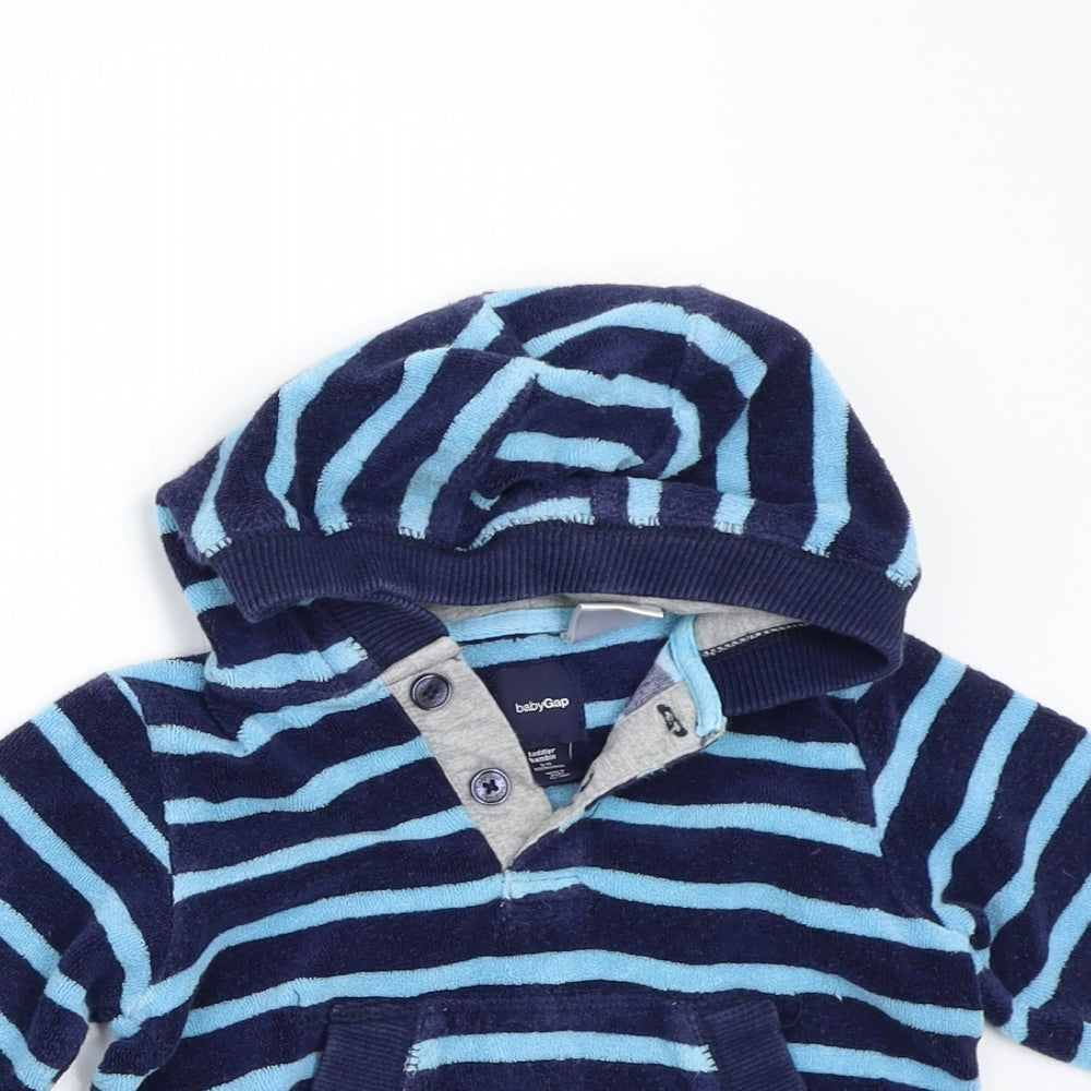 Gap Boys Blue Striped  Jacket Coat Size 6-9 Months