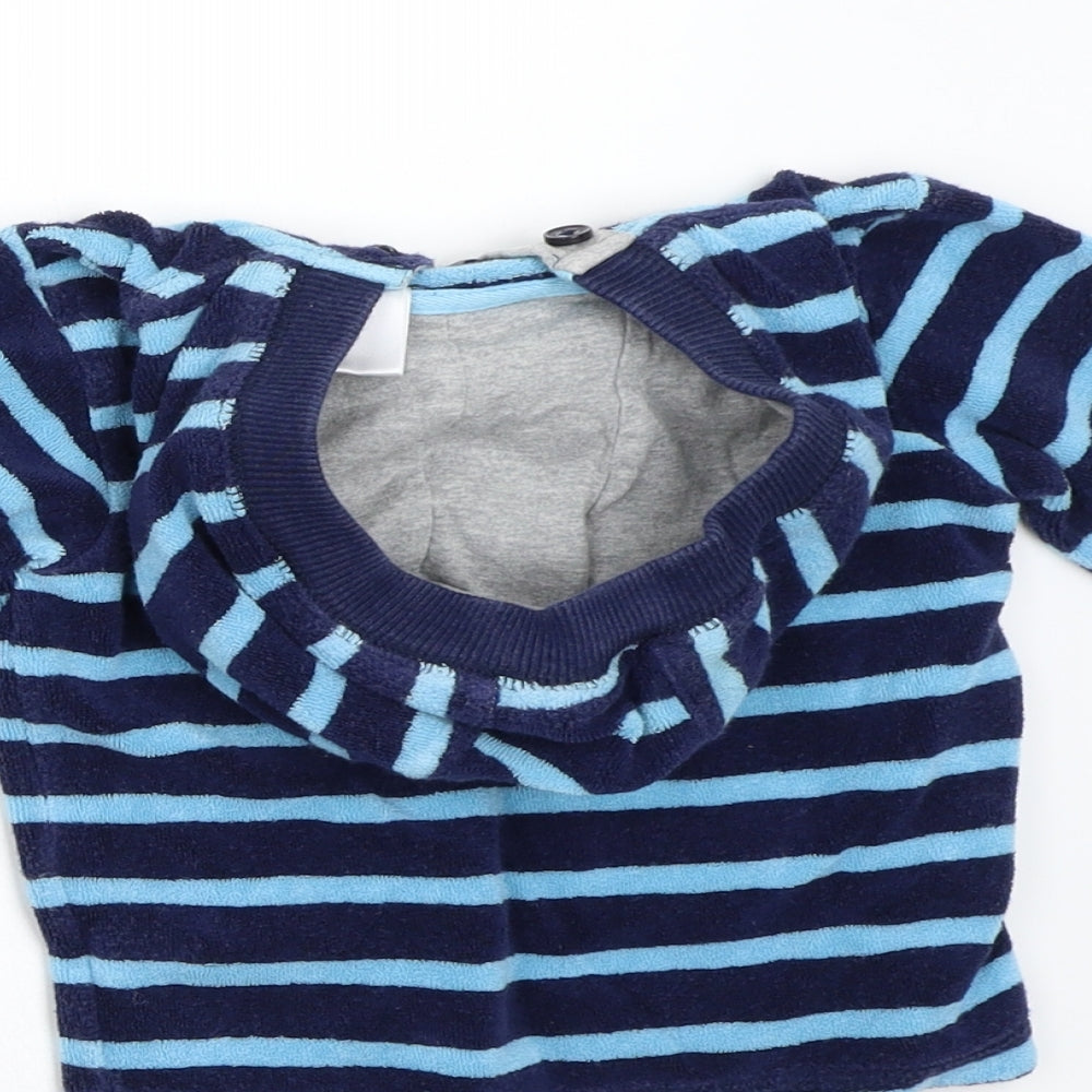 Gap Boys Blue Striped  Jacket Coat Size 6-9 Months