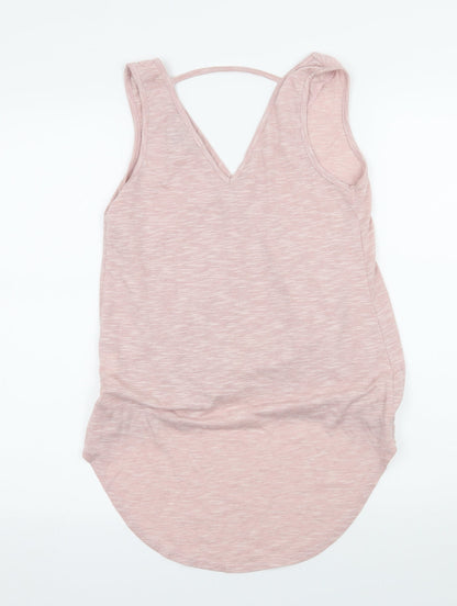 Back view of Atmosphere women’s pink jersey basic tank, size UK 6