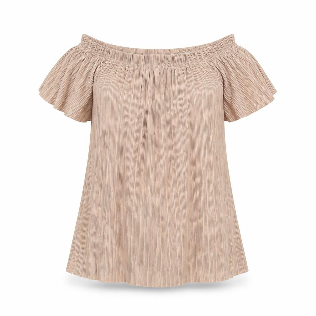 Boohoo Womens Pink  Satin Basic Blouse Size L  - Fine Pleated