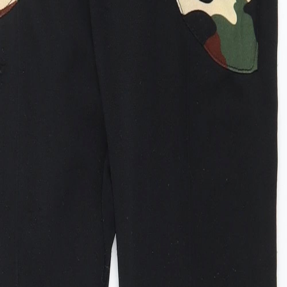 Preworn Womens Black   Capri Leggings Size 28 in L28 in - Camo detail