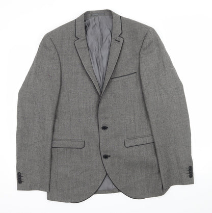 Next Mens Grey   Jacket Suit Jacket Size M