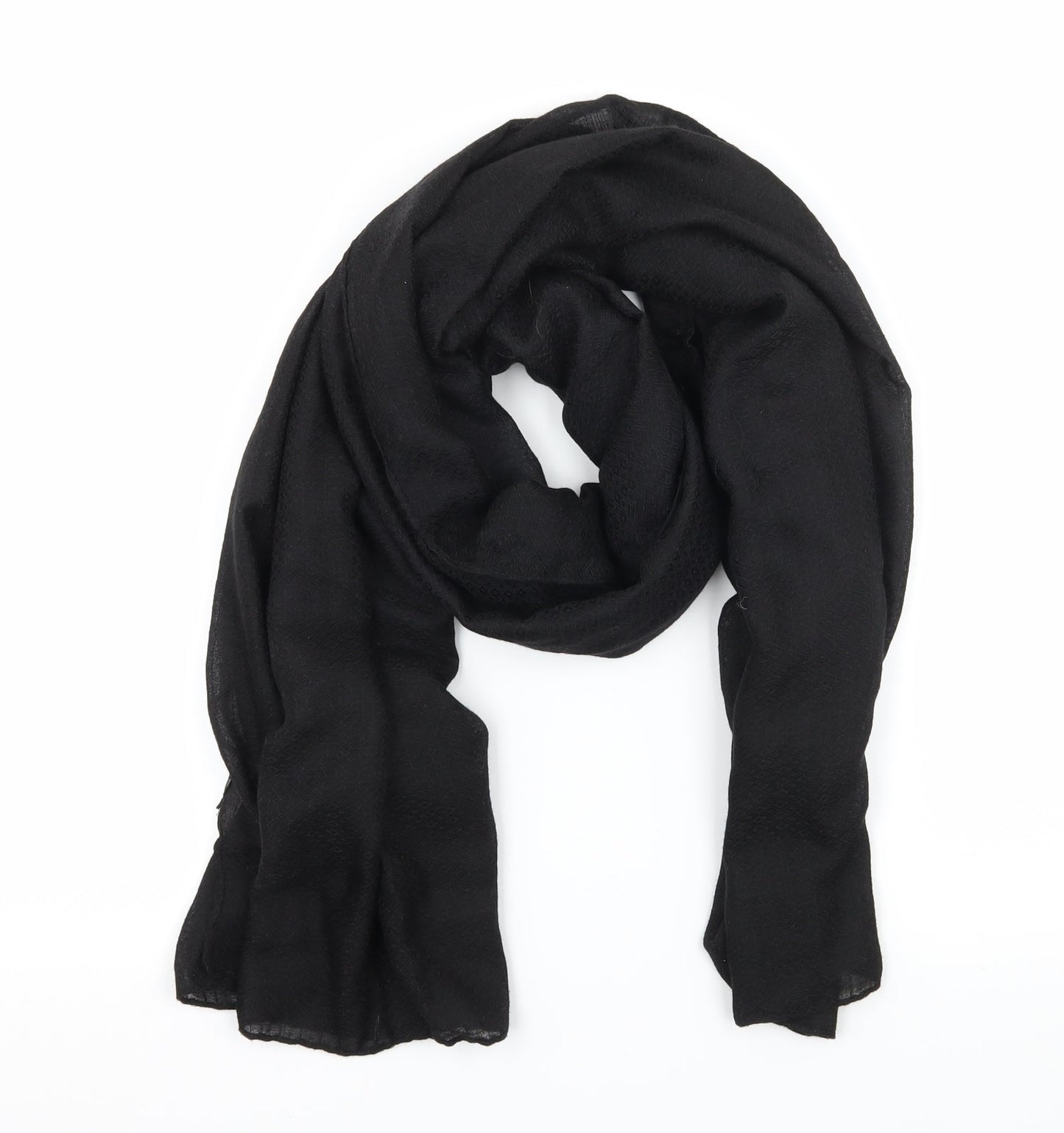 Preworn Womens Black    Scarf
