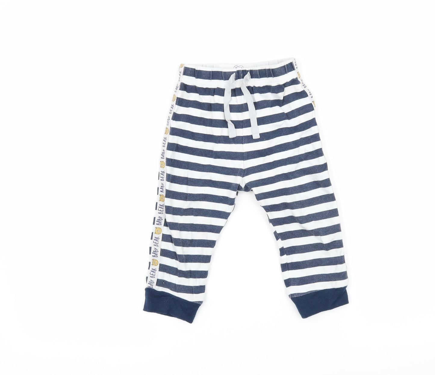 studio baby Boys Blue Striped Jersey Cami Pyjama Pants Size 12-18 Months  - Bear