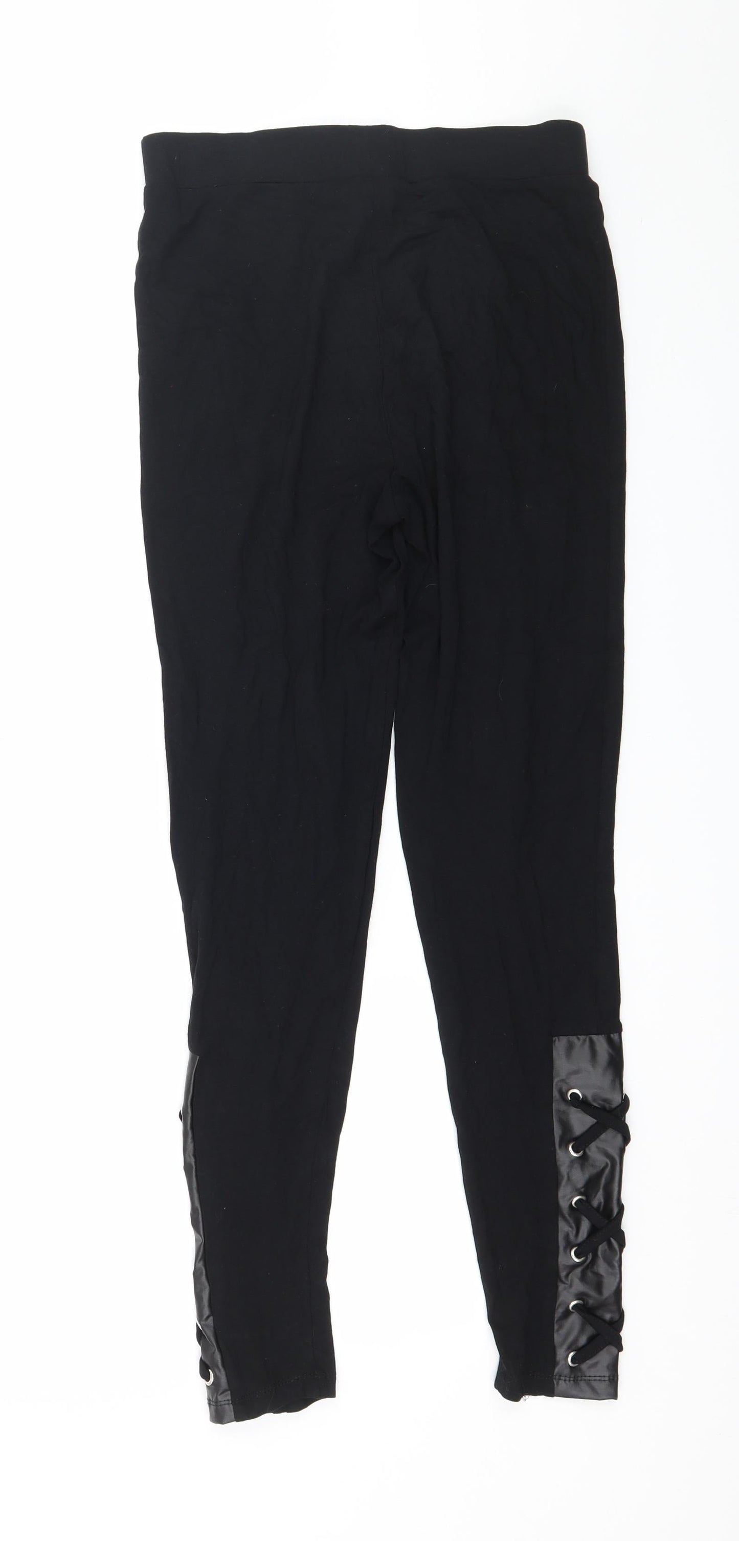 Select Womens Black  Jersey Capri Leggings Size 8 L26 in