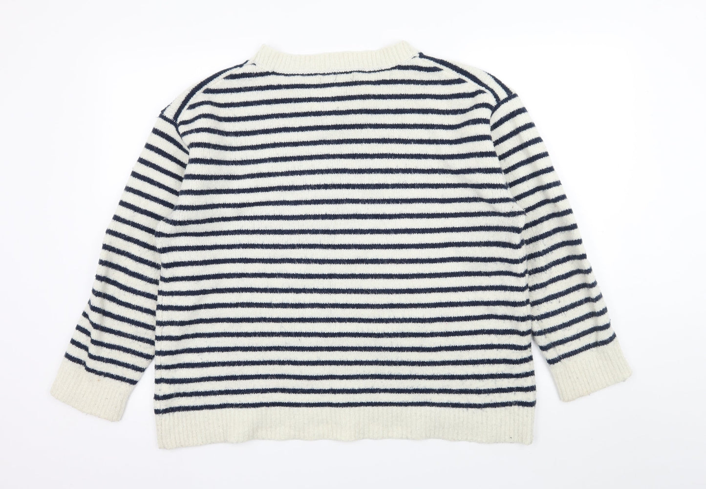 Atmosphere Womens Ivory Striped Knit Pullover Jumper Size 18