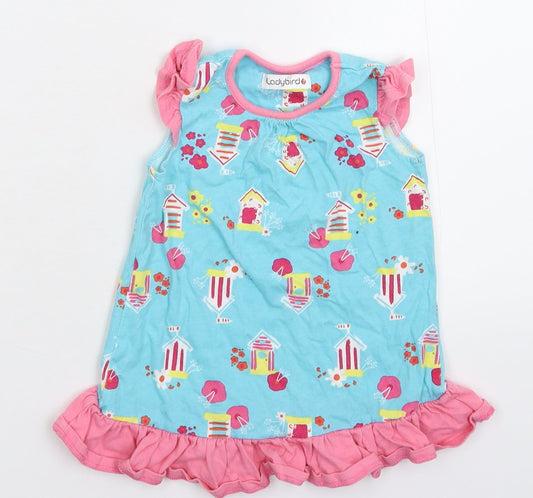 Ladybird Girls Multicoloured   T-Shirt Dress  Size 12-18 Months