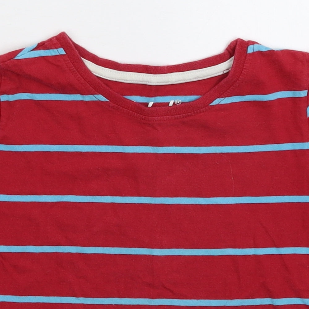 Rebel Boys Red Striped  Basic T-Shirt Size 3-4 Years