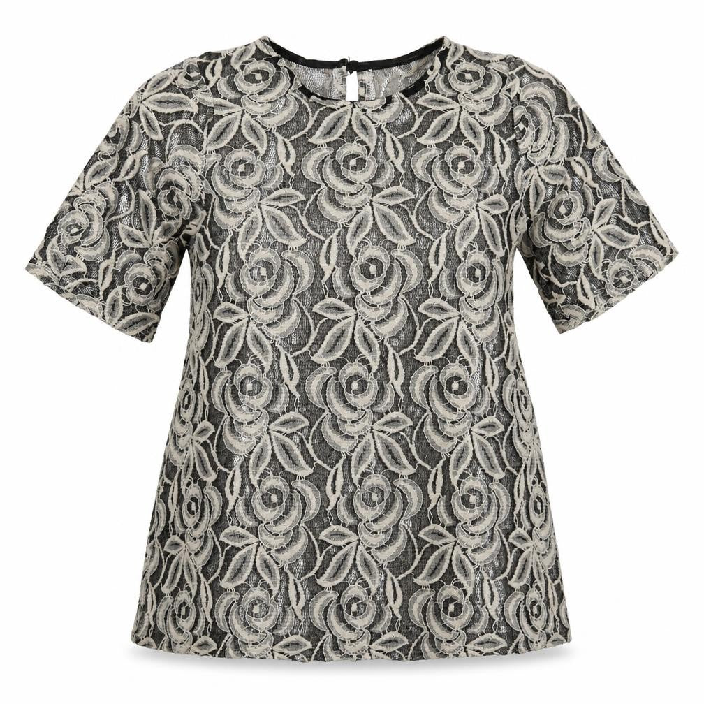 Pins & Needles Womens Grey Floral Knit Pullover Jumper Size S