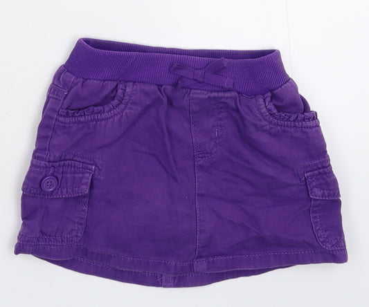 Preworn Girls Purple  Denim A-Line Skirt Size 2 Years