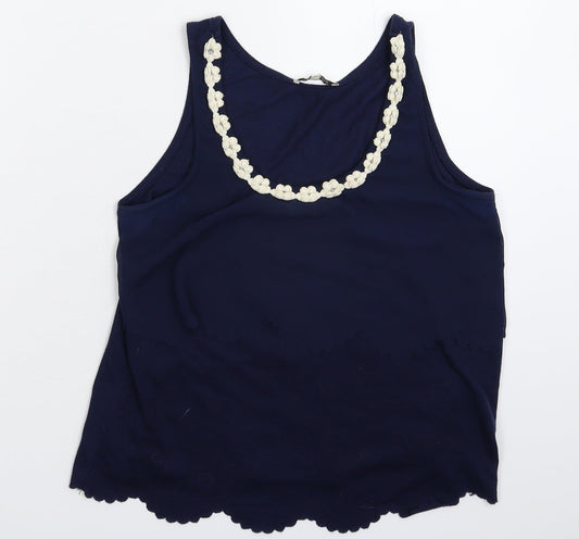 River Island Womens Blue   Basic Tank Size 10