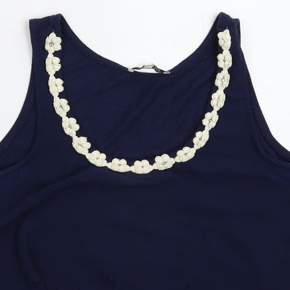 River Island Womens Blue   Basic Tank Size 10