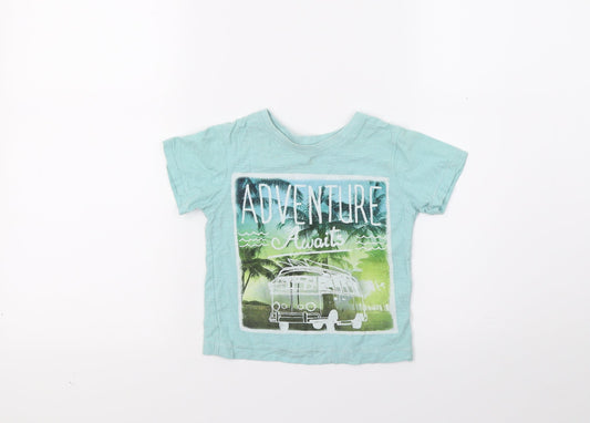 Primark Boys Green   Basic T-Shirt Size 2 Years  - Vw camper