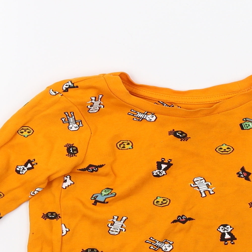 George Boys Orange   Pullover Sweatshirt Size 2-3 Years  - Robots