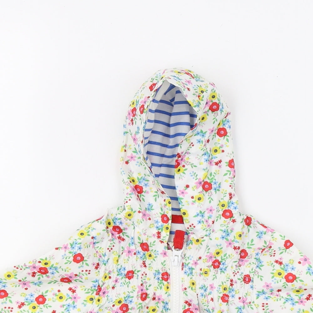 TU Girls White Floral  Basic Coat Coat Size 0-3 Months