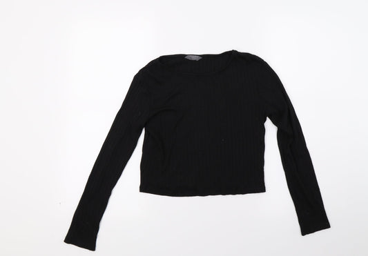 Primark Girls Black  Jersey Pullover Jumper Size 13 Years