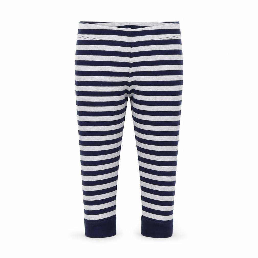 F&F Girls Blue Striped  Jogger Trousers Size 2 Years - Leggins