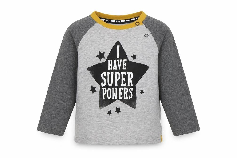 TU Baby Grey   Pullover Jumper Size 6-9 Months  - I have super powers