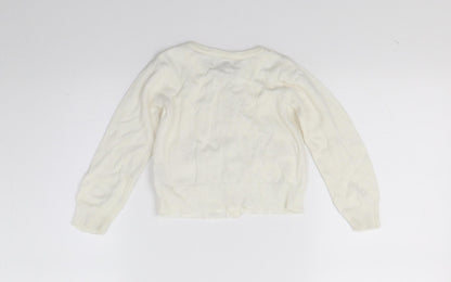 1989 Place Girls White   Cardigan Jumper Size 2 Years